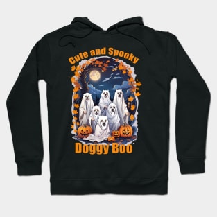 Cute and spoky, doggy BOO! dog halloween outfit Hoodie